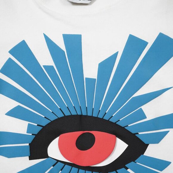 House of Errors White T Shirt With Blue Eye Logo - Picture 11 of 12